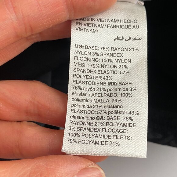 Chicos So Slimming Juliet Flocked Pants Size 2 US 12 Large Black Ankle Pull On - Picture 7 of 11